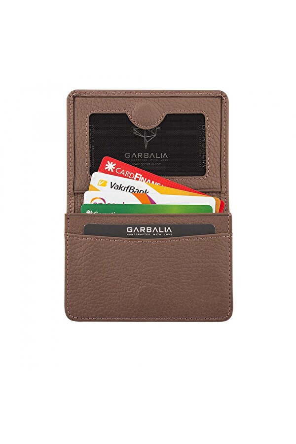 Magnet Hakiki Deri Mıknatıslı Kartlık Cüzdan Bej