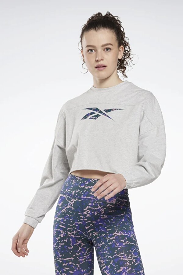 Modern Safari Cover Gri Kadın Sweatshirt