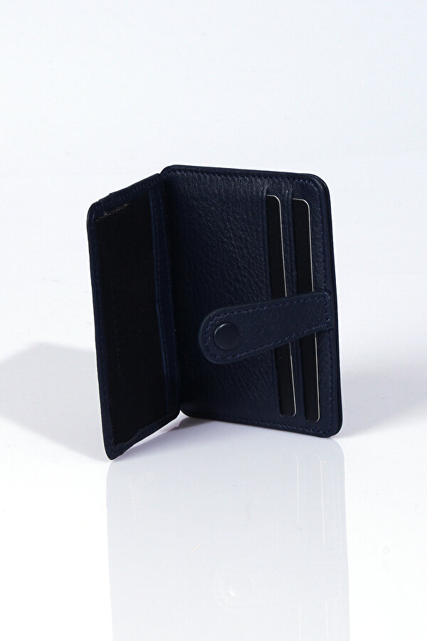 746 Hakiki Deri Slim  Kartlık Kağıt para bölmeli LACİVERT