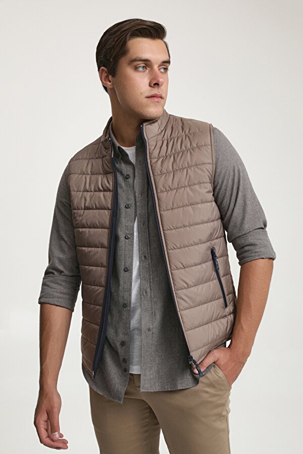 Ds Damat Regular Fit Vizon Yelek Mont