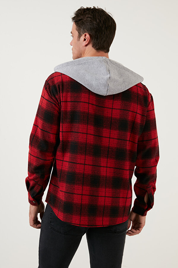 Erkek Gömlek CF22W2650 KIRMIZI-SİYAH