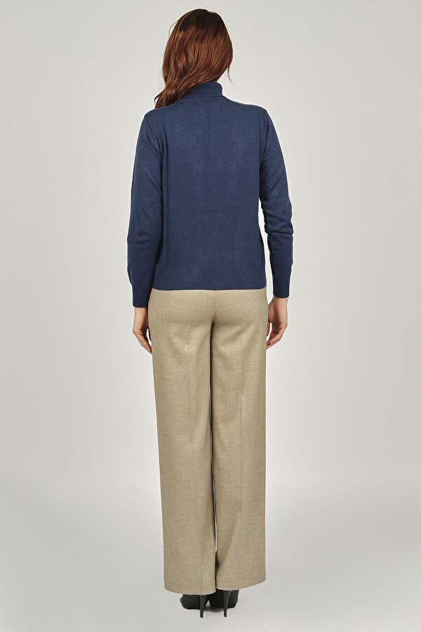 Triko Kadın Balıkçı Yaka Kazak 3998212 Indigo