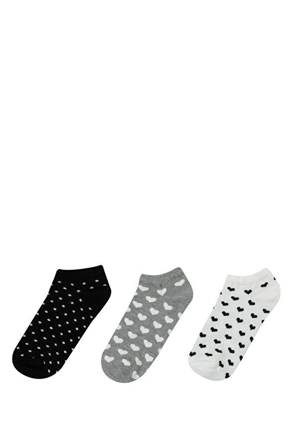 Polaris Heart Dots 3 Li Ptk-W 3Fx Черный 004 Женщина Пинетки 3 Пары 