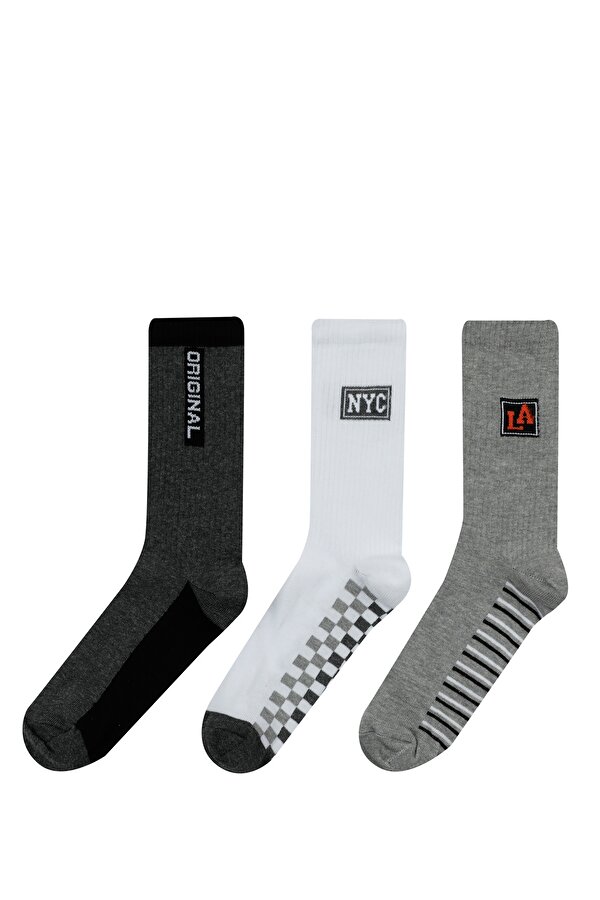 Lumberjack Original 3 Lu Skt-M 3Fx Черный 004 Мужчина Носки 3 Пары