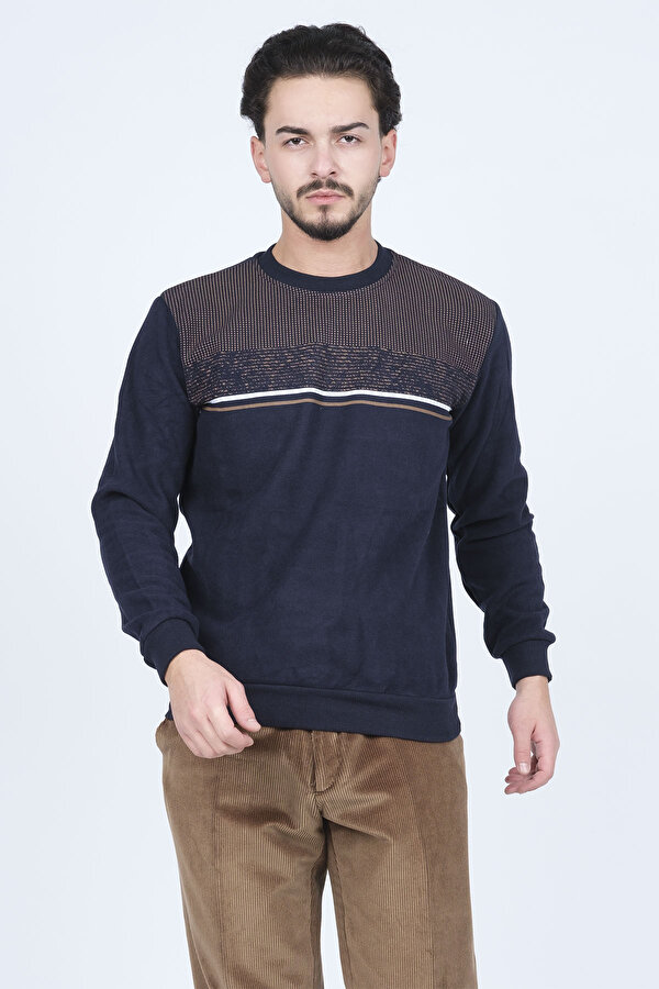 Erkek Bisiklet Yaka Triko Sweat 6743616 Lacivert