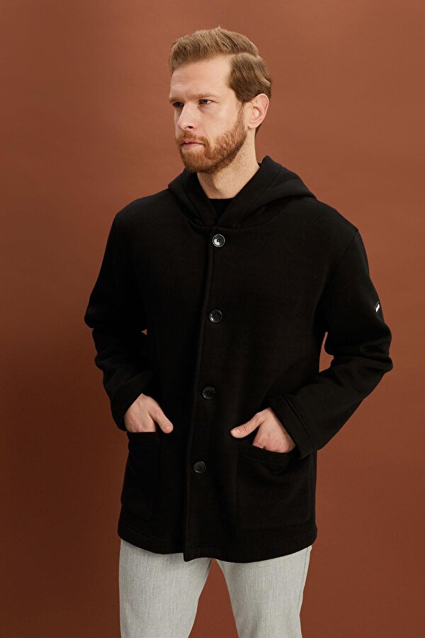 ALEXANDERGARDI KAPÜŞONLU İÇİ ŞARDONLU OVERSİZE CEKET (E22-60700)