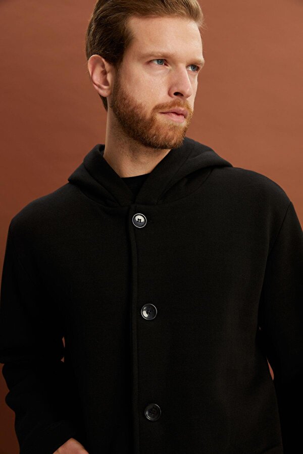 ALEXANDERGARDI KAPÜŞONLU İÇİ ŞARDONLU OVERSİZE CEKET (E22-60700)