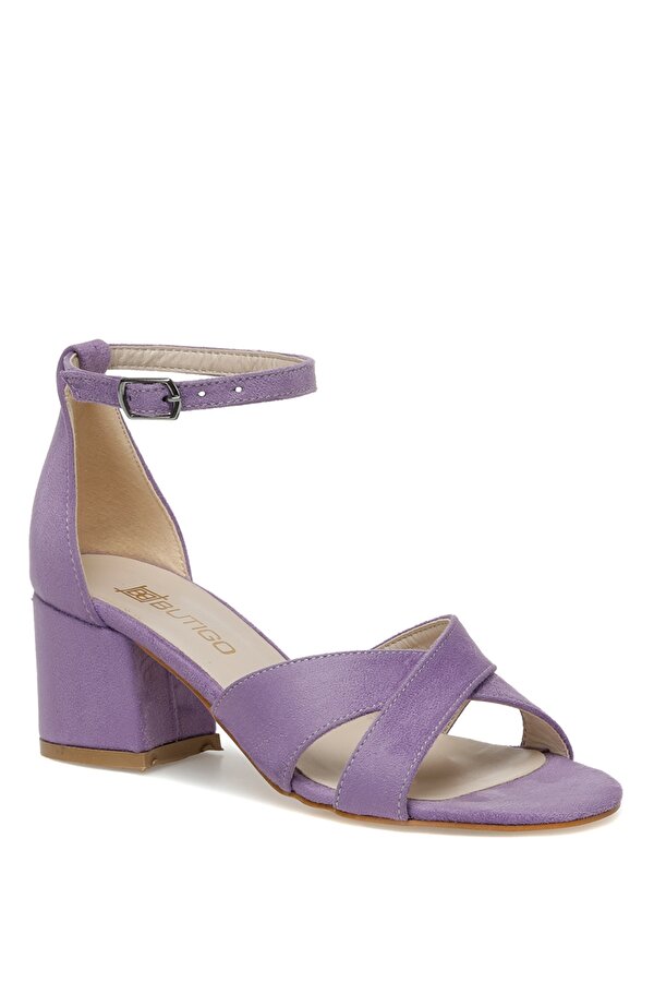 TREY 3FX Lila Kadın Topuklu Sandalet