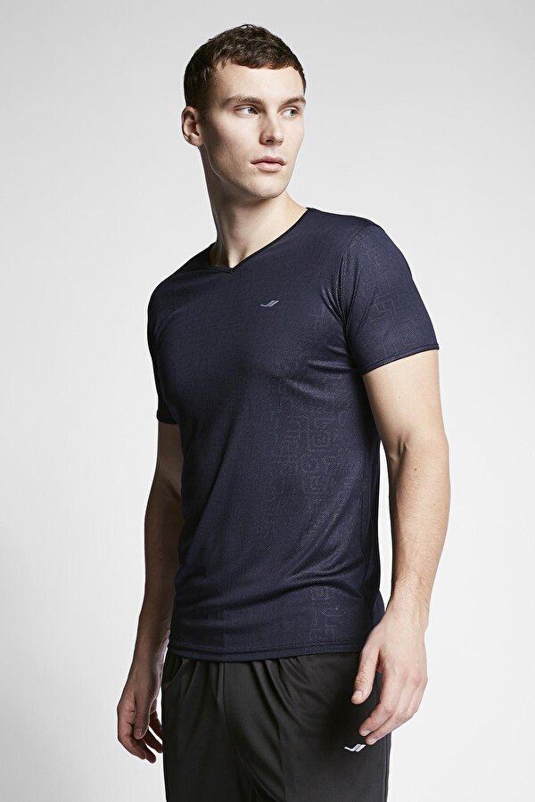 23S-1222-23B Lacivert Erkek Kısa Kollu T-Shirt