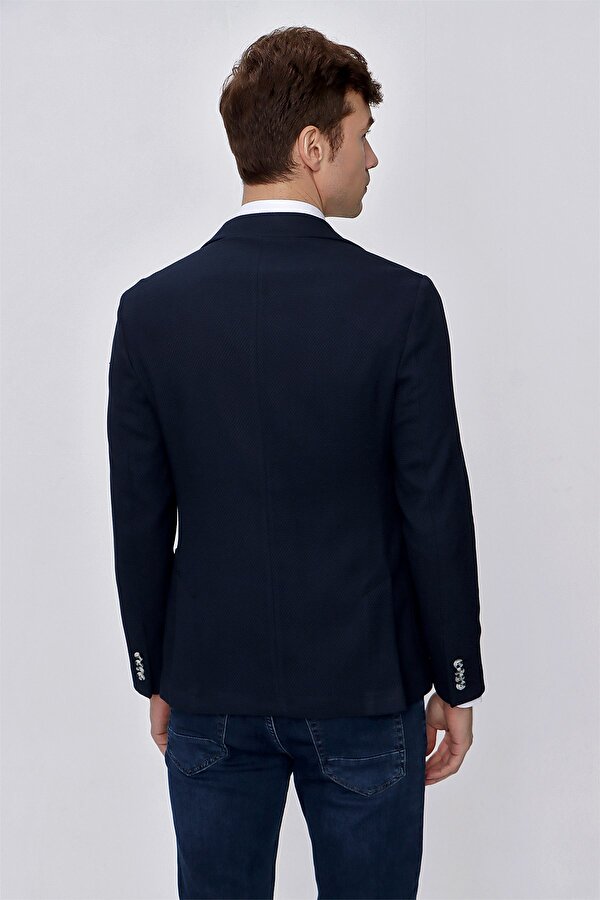Erkek Olga Örme Slim Fit Dar Kesim Torba Cep 6 Drop Ceket 2016 Lacivert