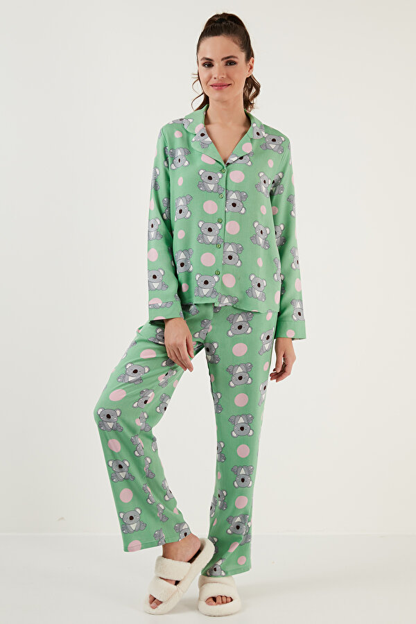 Bayan Pijama Takımı 611PT288 YEŞİL