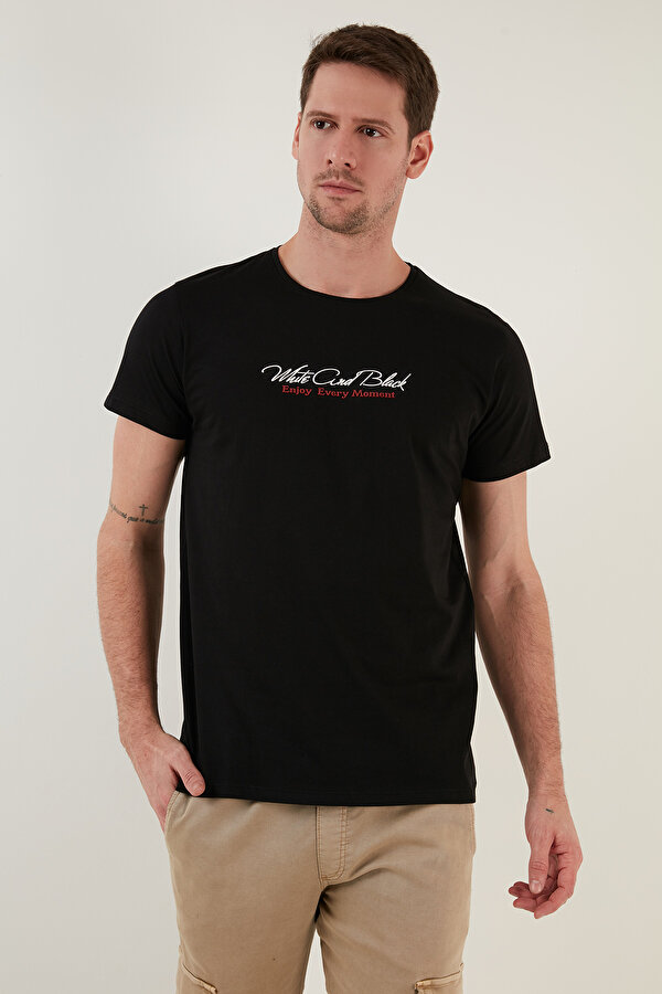 Erkek T Shirt 541ENJOY SİYAH