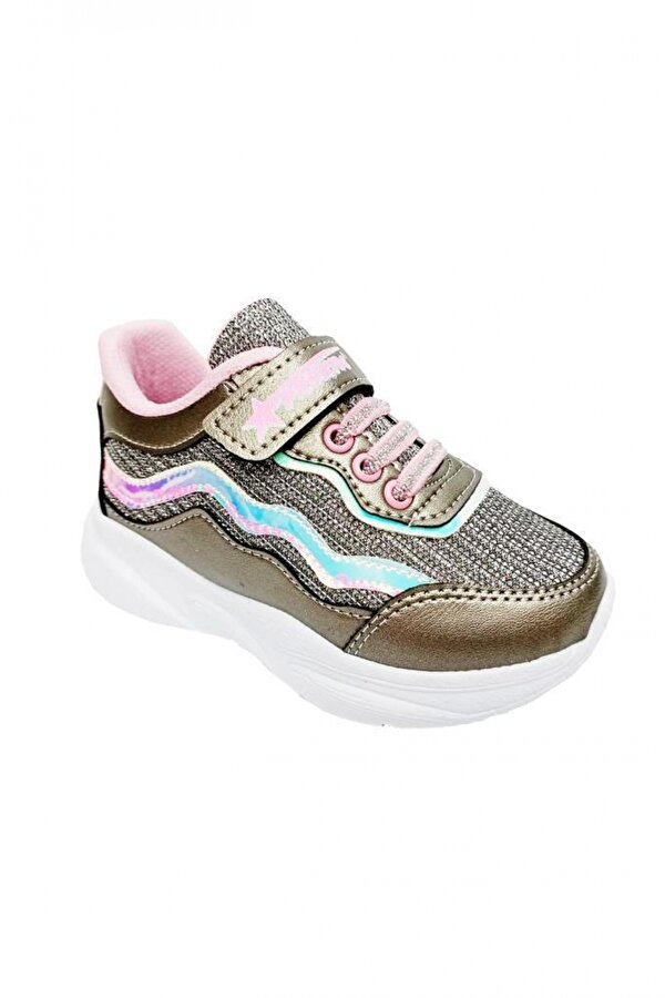 2202-F Simli Deri Kız Çocuk Sneakers Ayakkabı