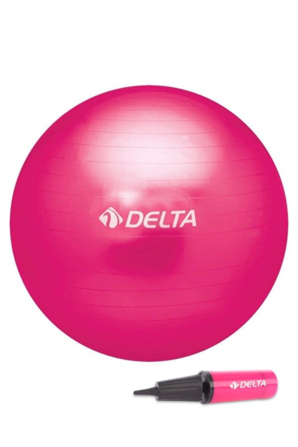 75 cm Fuşya Deluxe Pilates Topu Ve Çift Yönlü Pompa Seti