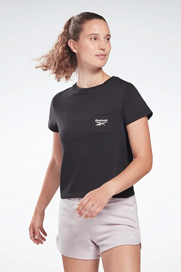 RI Tee Siyah Kadın Kısa Kol T-Shirt