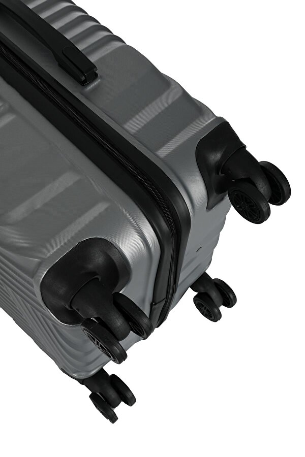 Unisex 3 Lü Valiz Seti Gümüş