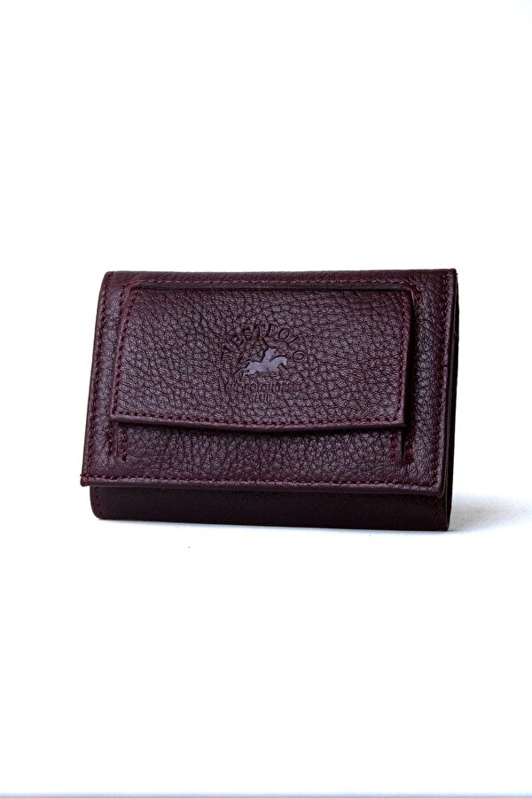 Hakiki Deri Unisex Bordo Cüzdan Kartlık TR2732