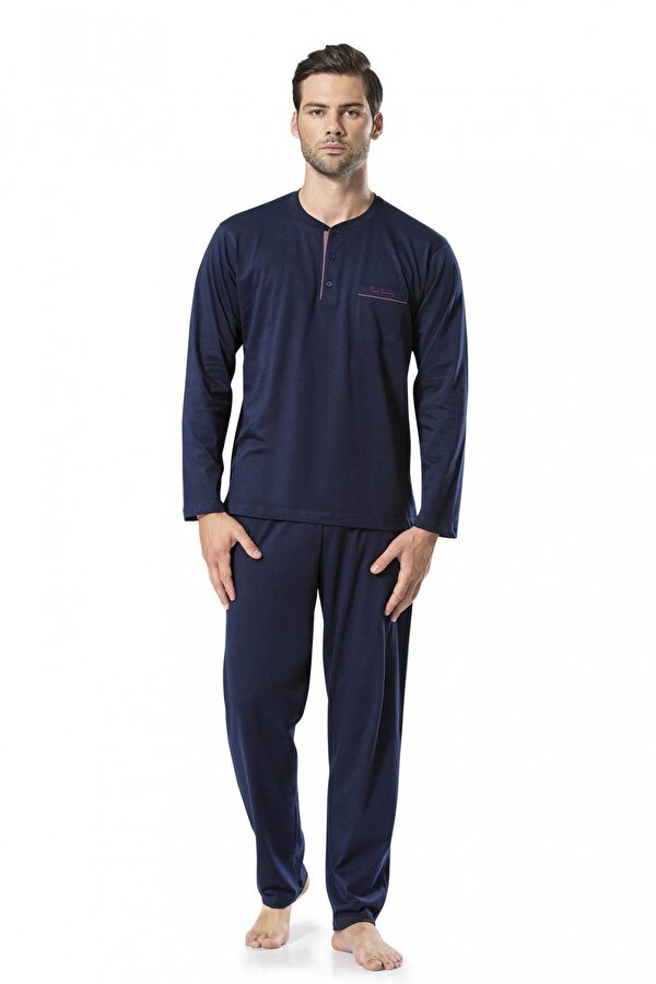 Erkek Uzun Kollu Penye  Pijama