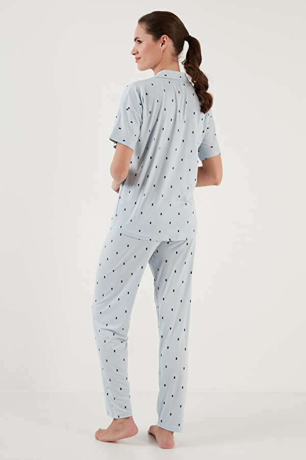 Bayan Pijama Takımı 6097515 AÇIK MAVİ