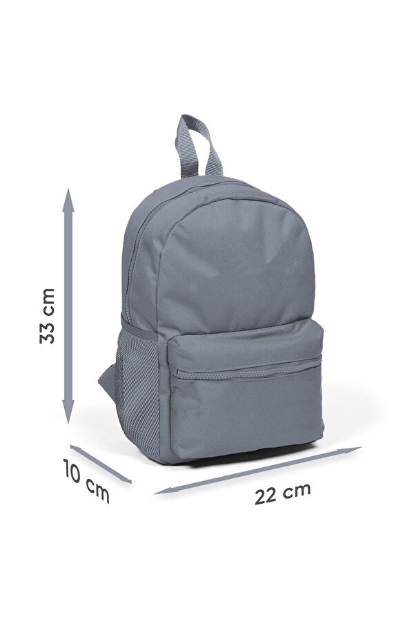 Kids Gri Kamuflaj Dinazor Desenli İki Bölmeli Yuva Sırt Çantası 23350