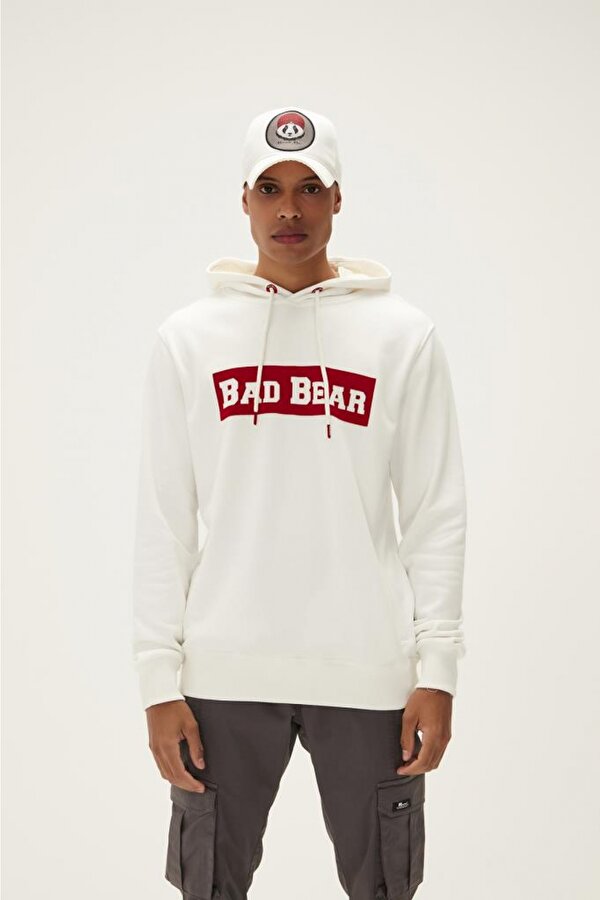 Flog Hoodie Off White Erkek Kapişonlu Beyaz Sweatshırt 22.02.12.015