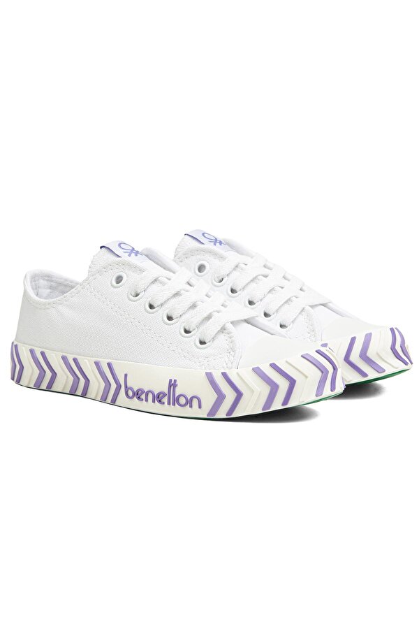 ® | BN-90624-3374 Beyaz Lila - Kadın Spor Ayakkabı