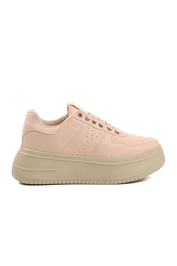 DNP-2109 Bej Kalın Taban Kadın Sneaker