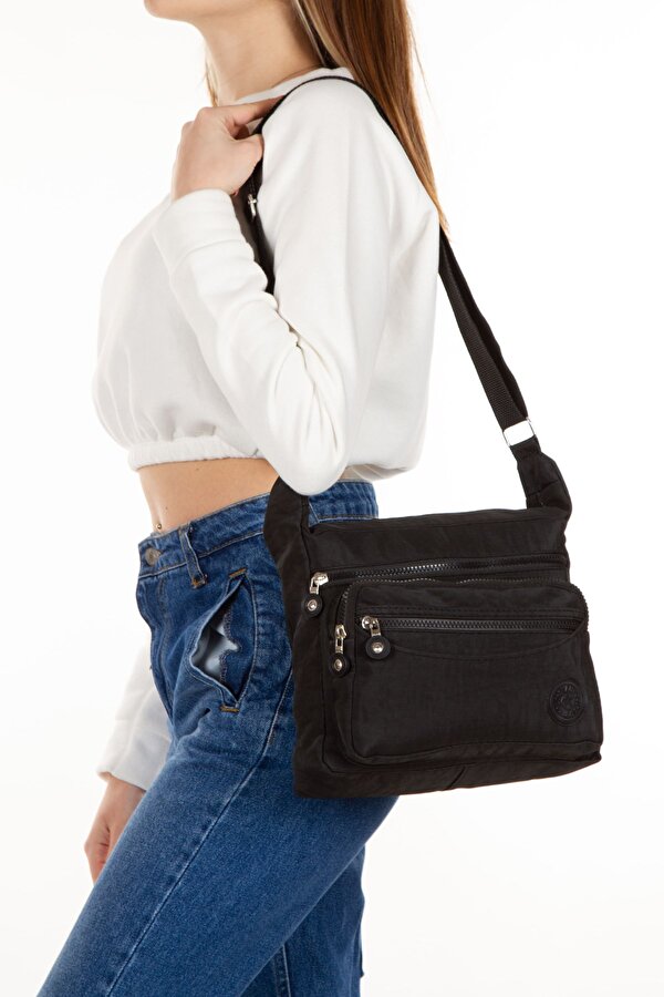 Kadın Siyah Çapraz Askılı Postacı Omuz Çantası