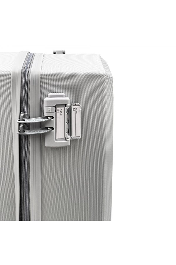 Diamond ABS Gümüş Büyük Boy Valiz 16618