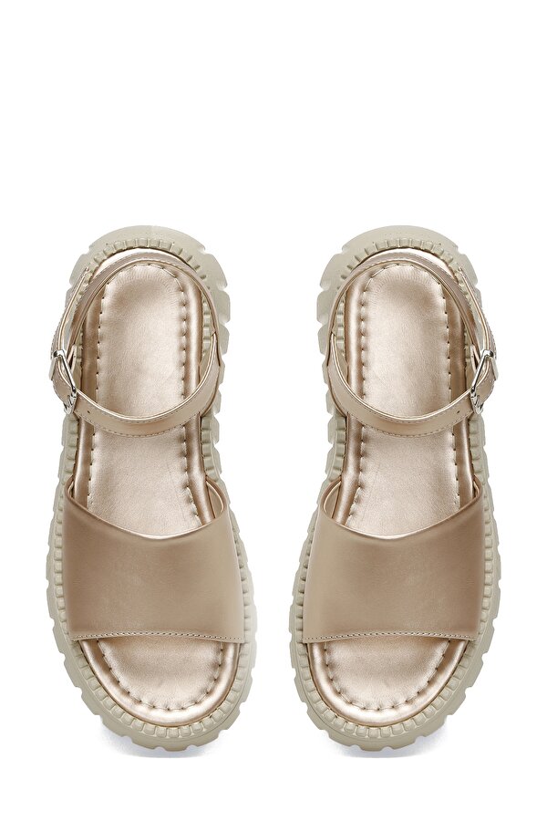 FRENCY 3FX Bronz Kadın Kalın Taban Sandalet