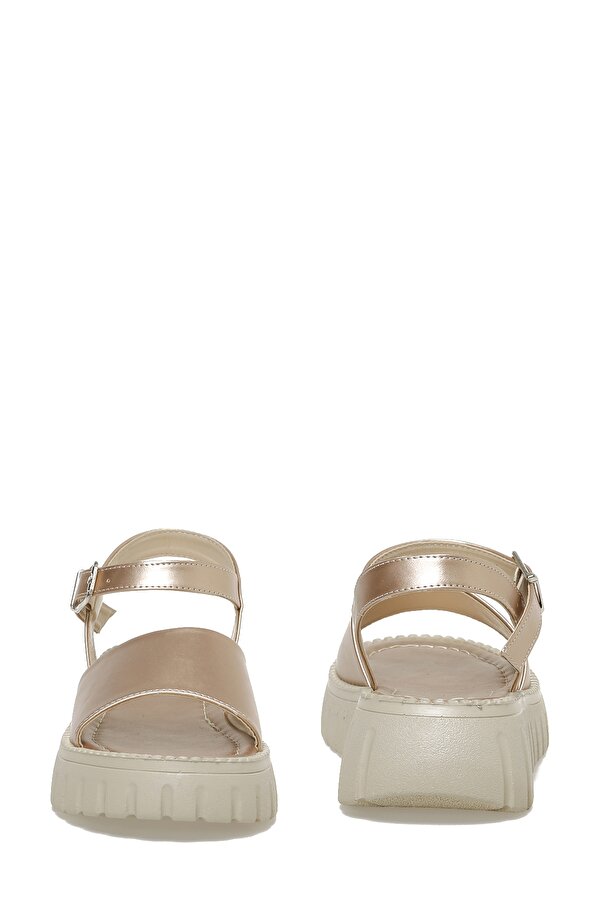 FRENCY 3FX Bronz Kadın Kalın Taban Sandalet