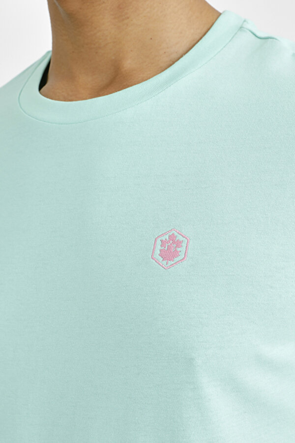 T-SHIRT BASIC SMALL LOGO SEA GREEN Man Sleeve T-Sh