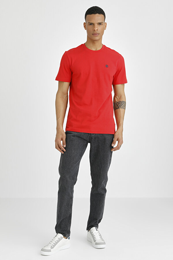 T-SHIRT BASIC SMALL LOGO RED Man Sleeve T-Sh