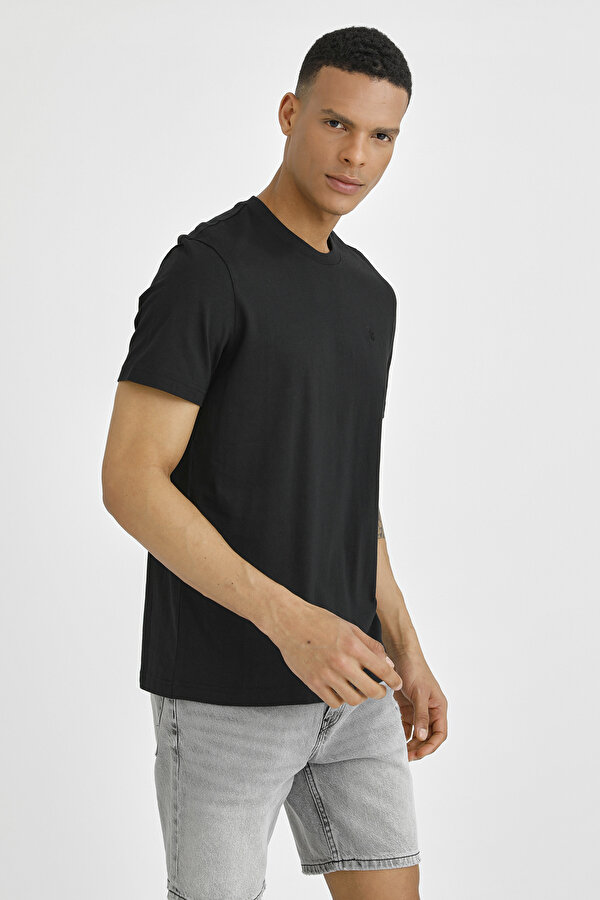 T-SHIRT BASIC SMALL LOGO BLACK Man Sleeve T-Sh