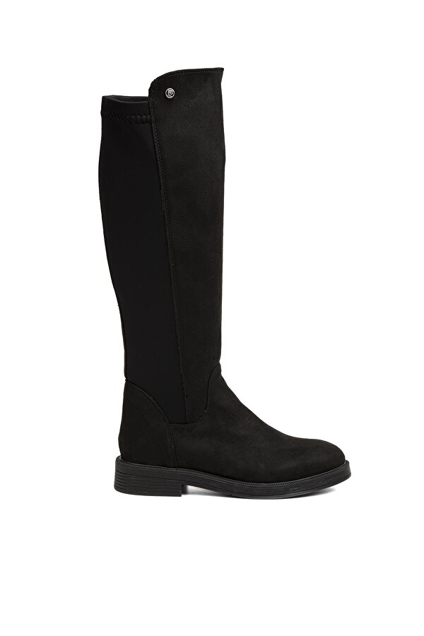 ® | PC-52066-3076 Süet Siyah - Kadın Çizme