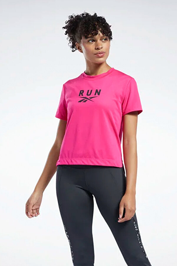 WOR Run SW Graphic Pembe Kadın Kısa Kol T-Shirt