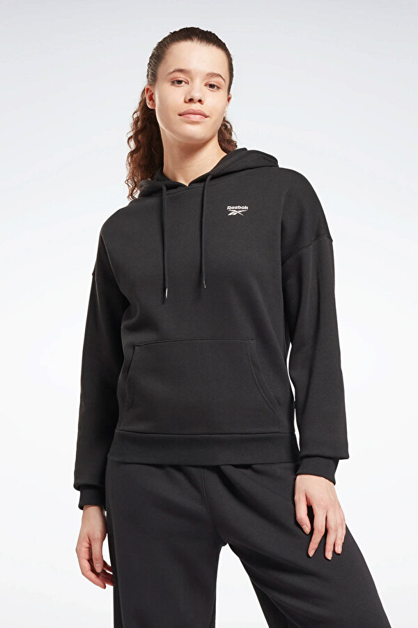 RI Fleece Hoody Siyah Kadın Sweatshirt