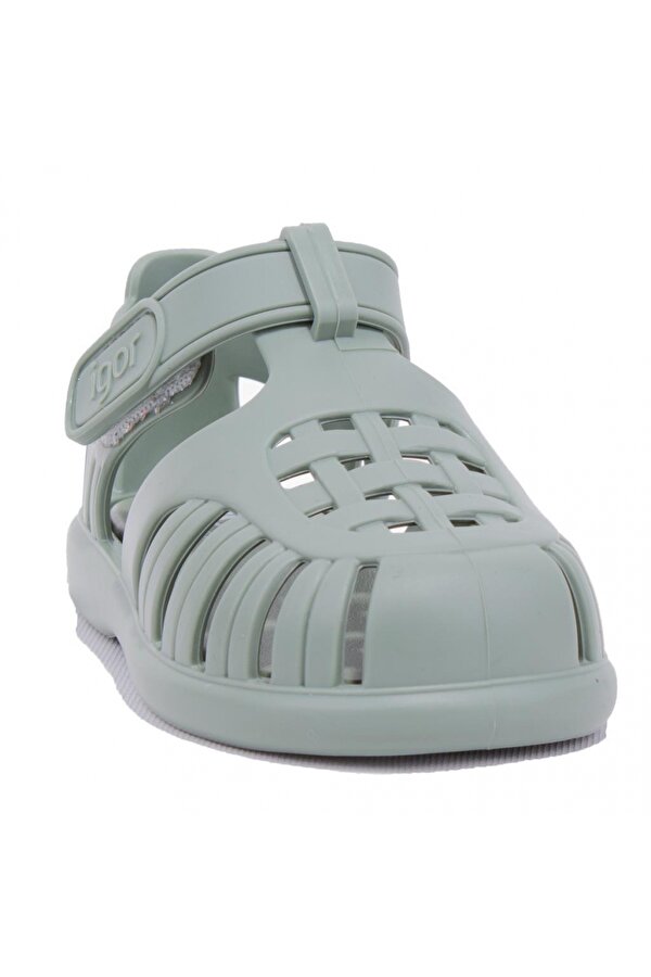 S10271 Tobby Solid Yeşil Ortopedik Günlük Erkek Çocuk Sandalet