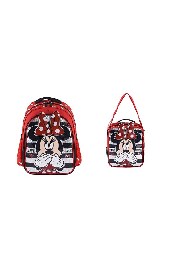 Minnie Mouse Okul Çantası ve Beslenme Çantası