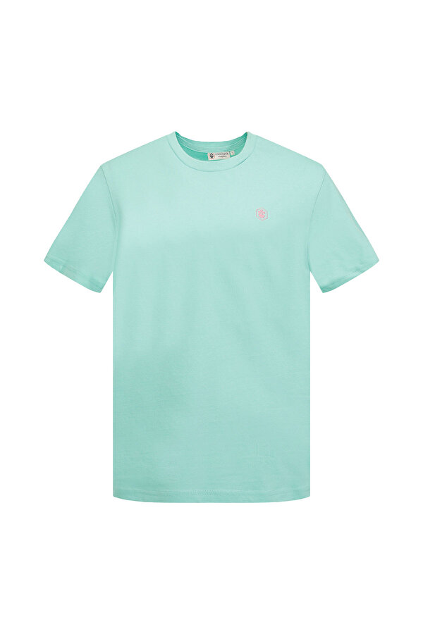 T-SHIRT BASIC SMALL LOGO SEA GREEN Man Sleeve T-Sh