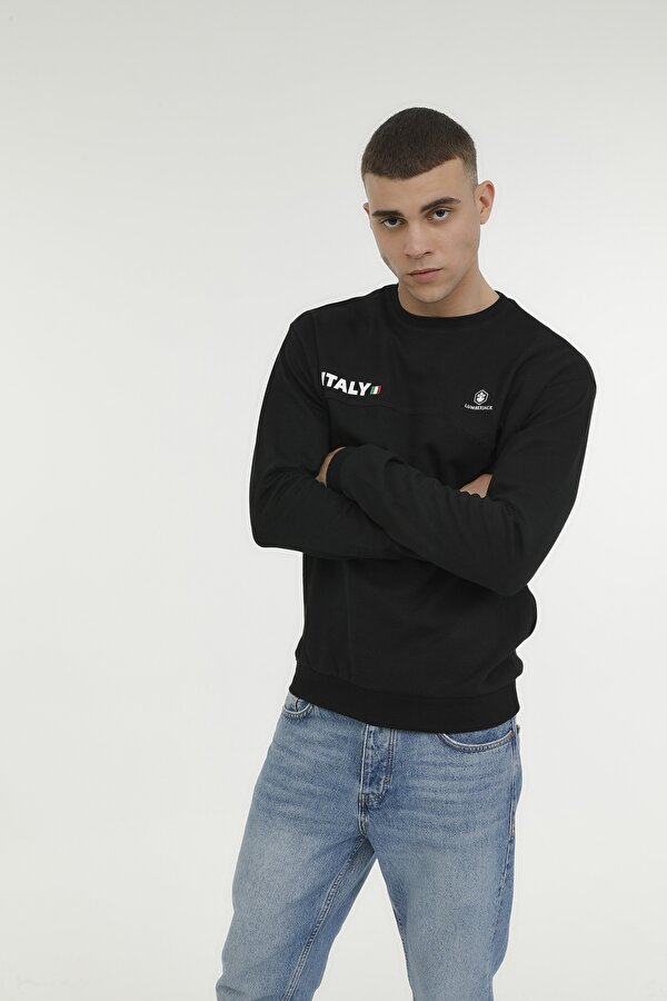 M-SD1161 RENATO SWEATSHIR BLACK Man 060