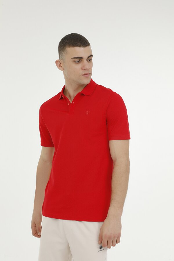 Lumberjack M-Ct953 Basic P.t-Sh 3Fx Красный Мужчина Рубашка-Поло