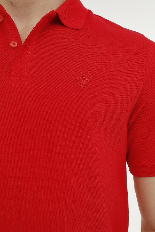 Lumberjack M-Ct953 Basic P.t-Sh 3Fx Красный Мужчина Рубашка-Поло