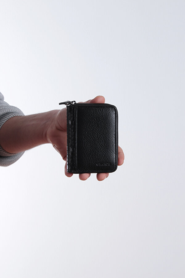 GRANDE 740-1  HAKİKİ DERİ ERKEK CÜZDAN/KARTLIK SİYAH
