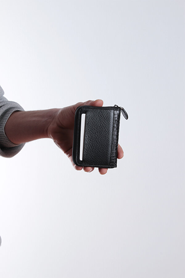 GRANDE 740-1  HAKİKİ DERİ ERKEK CÜZDAN/KARTLIK SİYAH