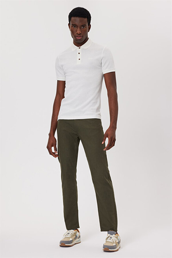 Erkek Tylen Polo Yaka T-Shirt 242059 Ekru