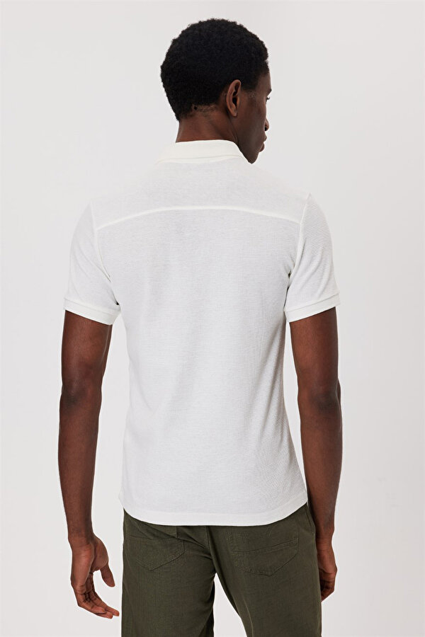 Erkek Tylen Polo Yaka T-Shirt 242059 Ekru