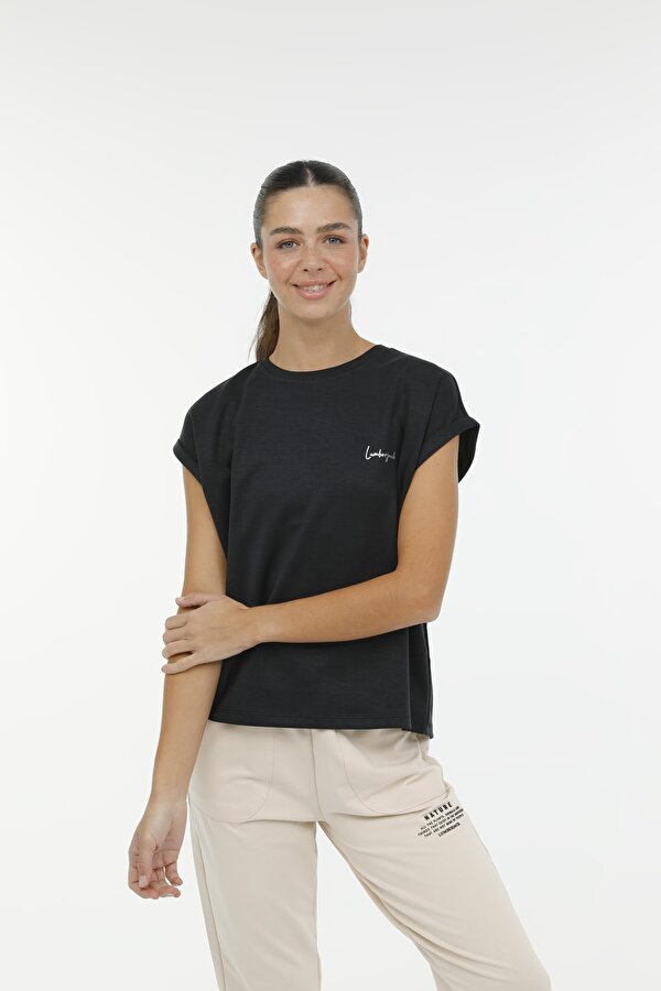 Lumberjack Wl Cindy 11Ck1213 3Fx Черный Женщина Футболка