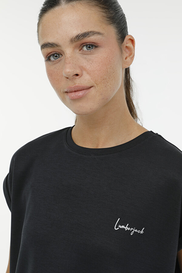 Lumberjack Wl Cindy 11Ck1213 3Fx Черный Женщина Футболка