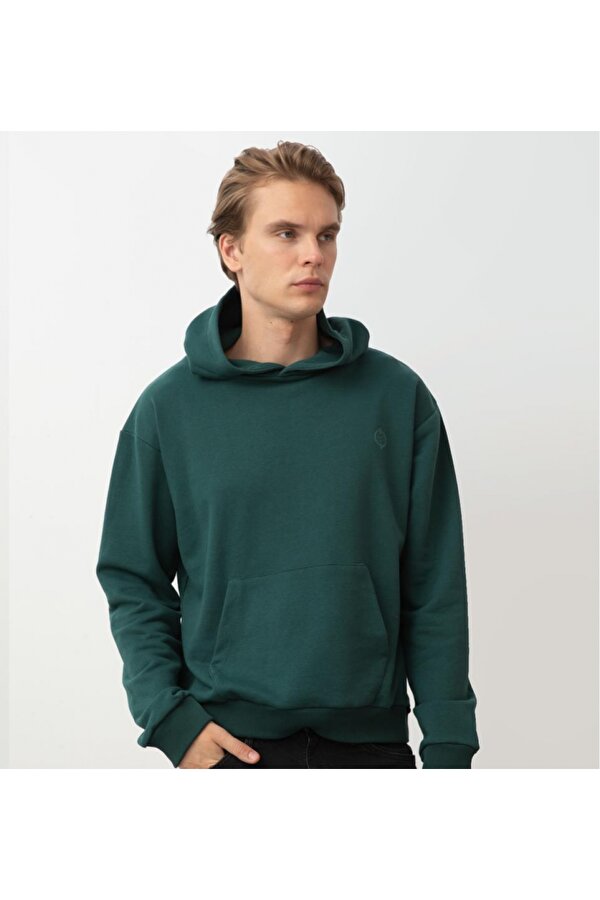 Kvasir Kapüşonlu Sweatshirt Nefti Yeşil